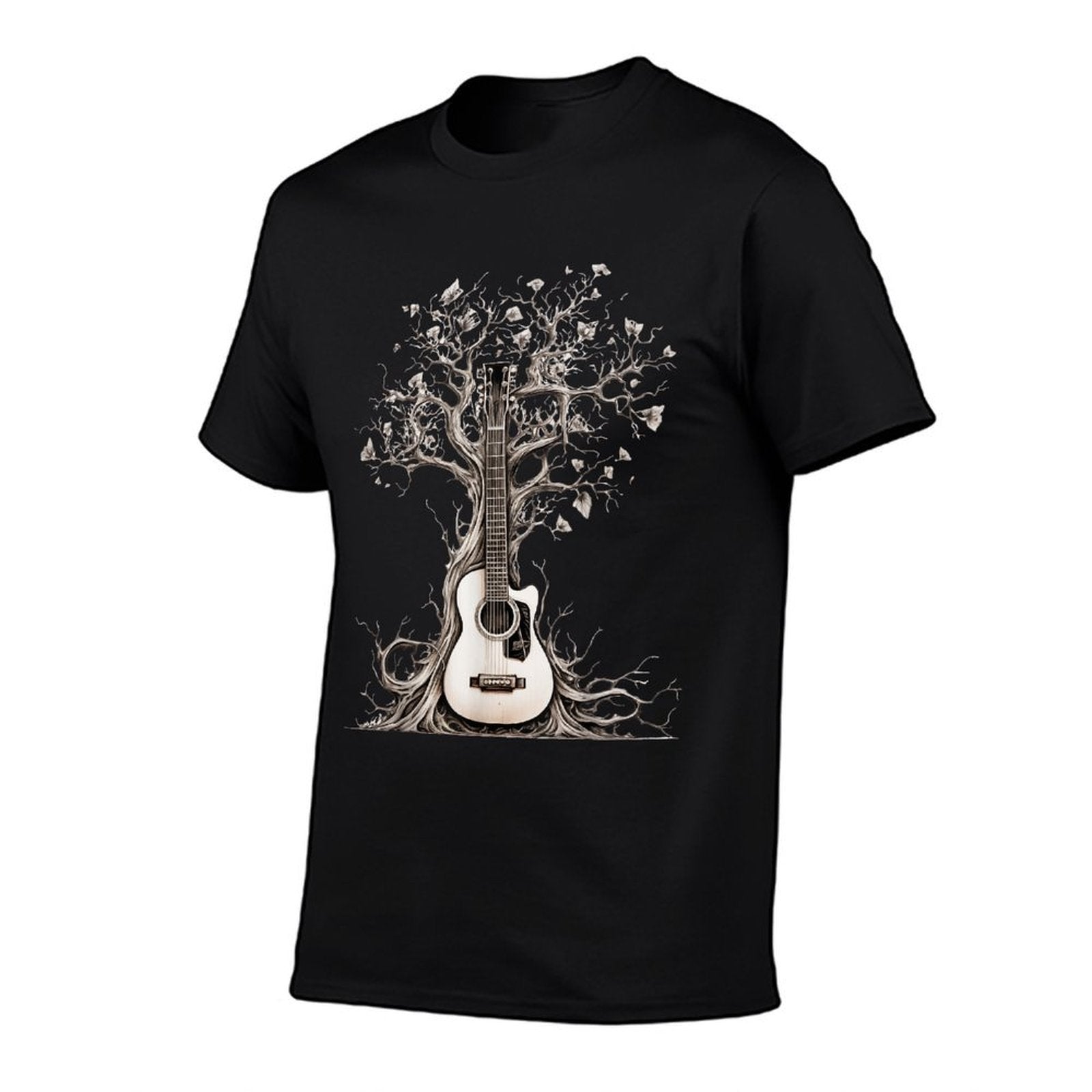 Acoustic Guitar Tree Of Life Nature Of Music Guitarist Comfortable T-Shirt