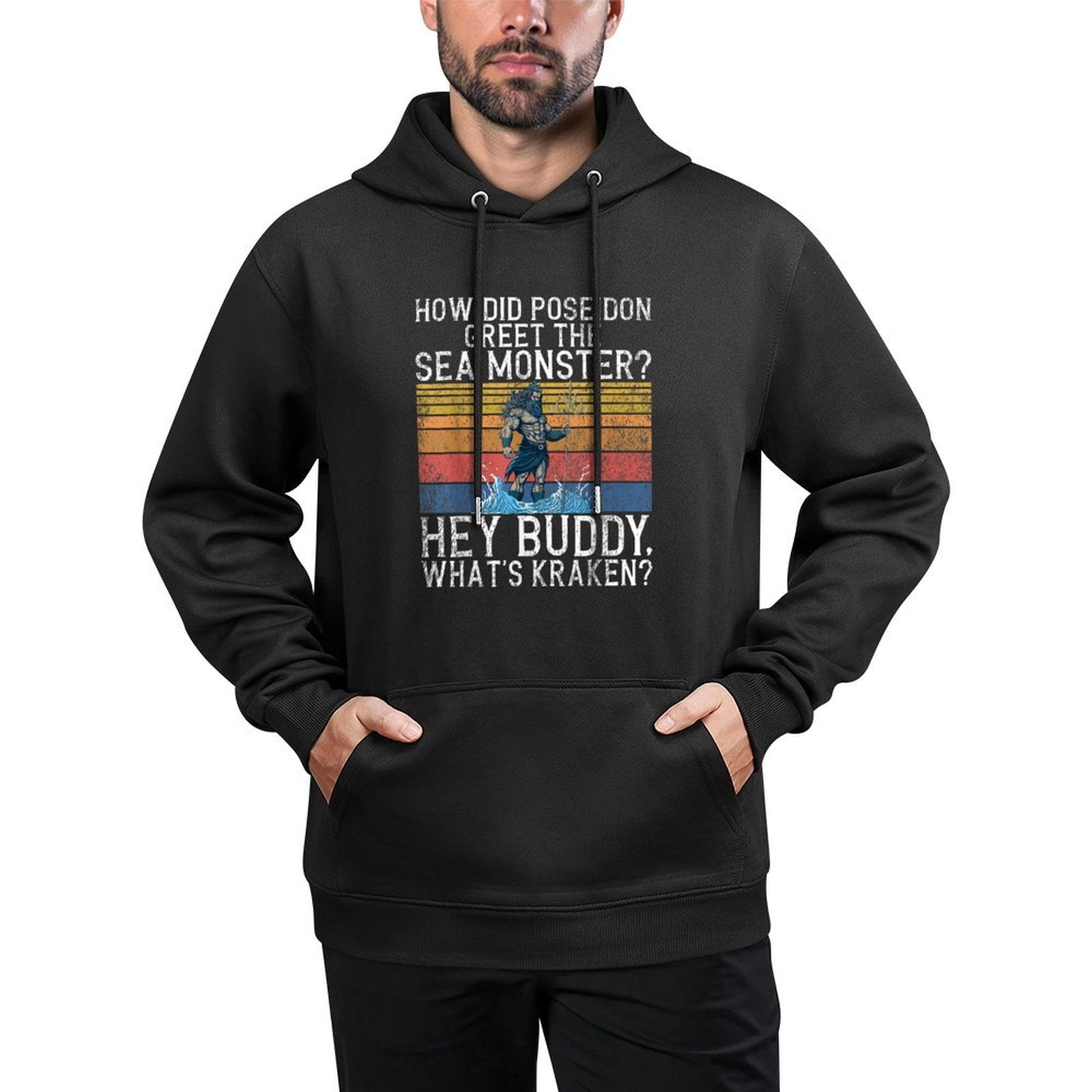 Funny Poseidon Quote Funny Greek Cotton-Polyester Blend Hoodie