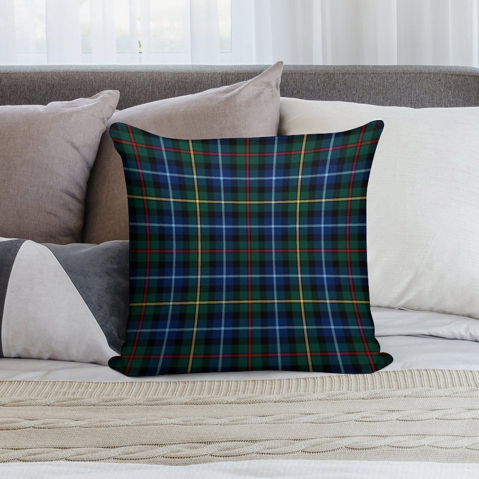 Clan Smith Tartan Soft High-Density Material Throw Pillow