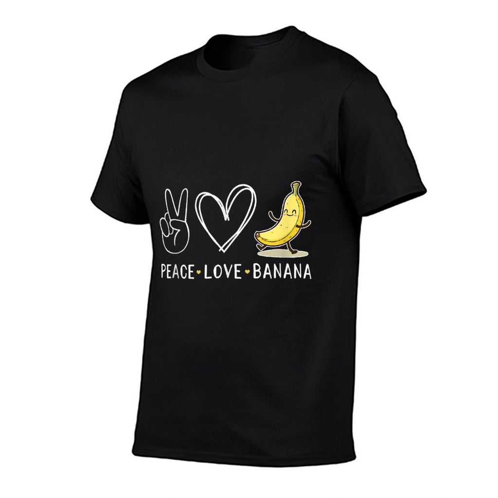 Funny Love Bananas Cute Banana Gifts Peace Love Banana  Oversized Silhouette T-Shirt