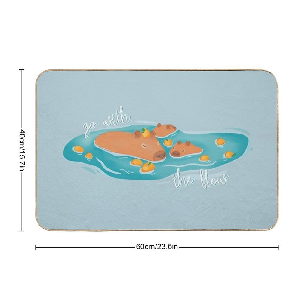 Capybaras  Non-Slip Bath Mat