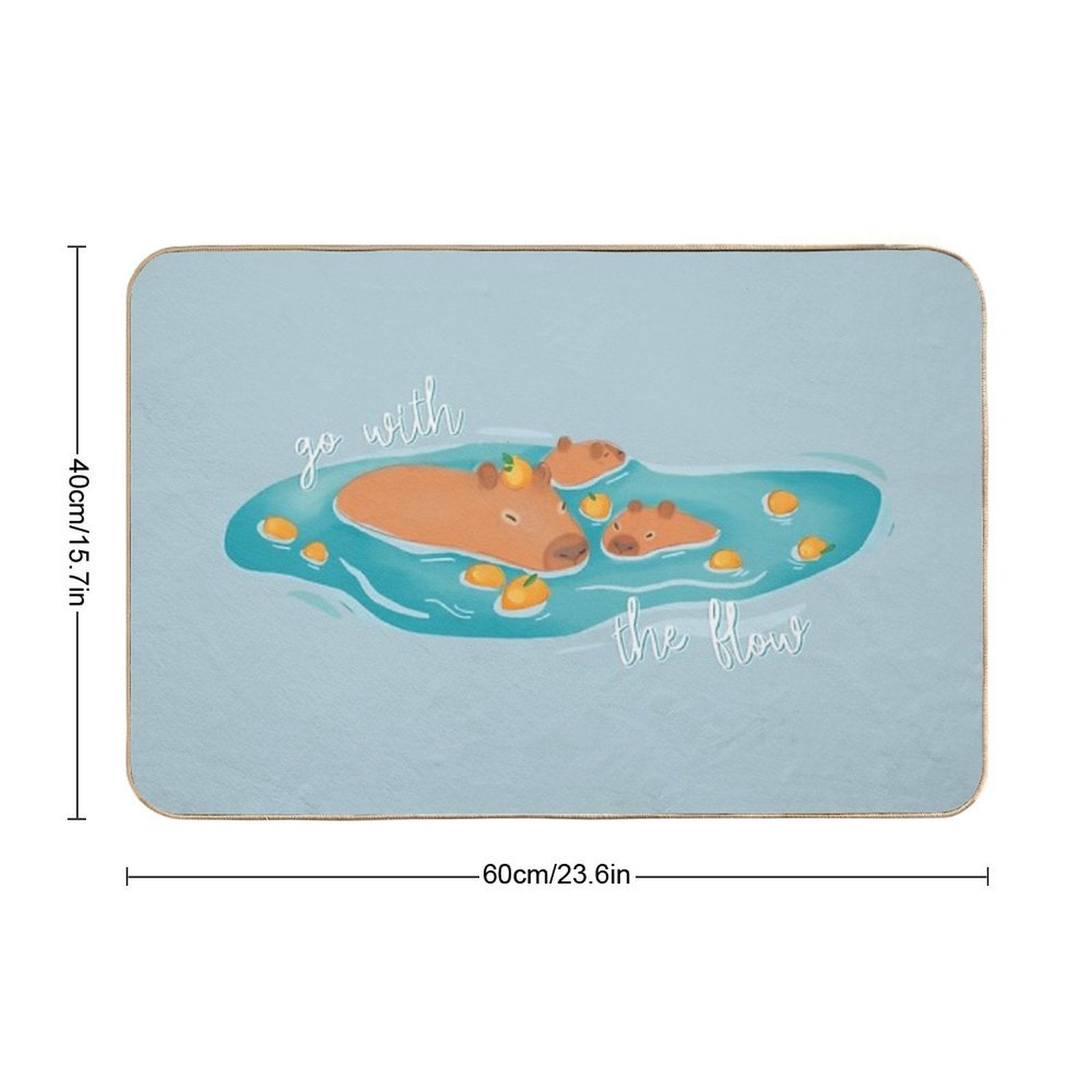 Capybaras  Non-Slip Bath Mat