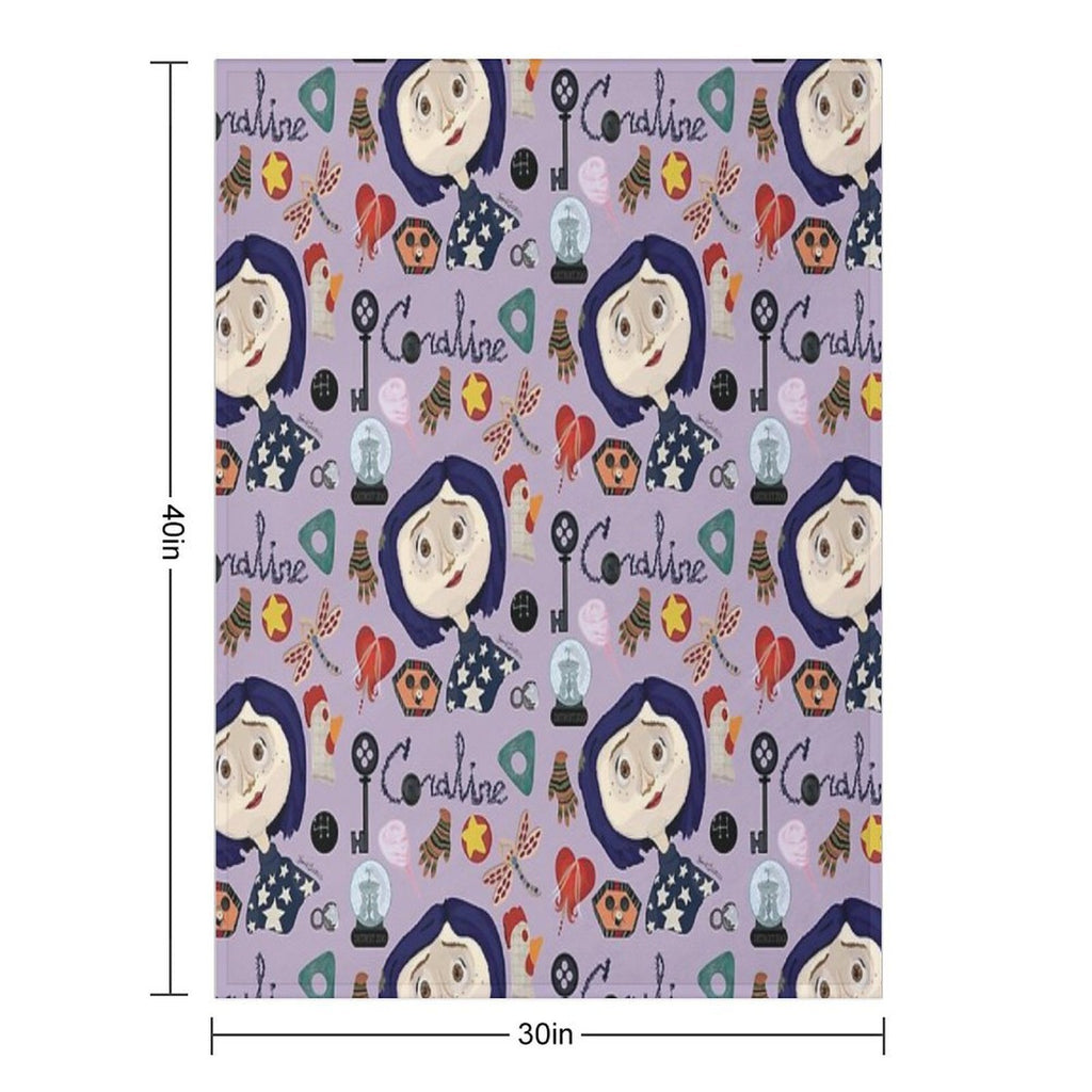 At The Pink Palace Apartments Pattern Easy Care Throw Blanket