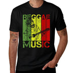 Reggae Music Jamaica Guitar Rastafari Rasta Gift  Quick-drying T-Shirt
