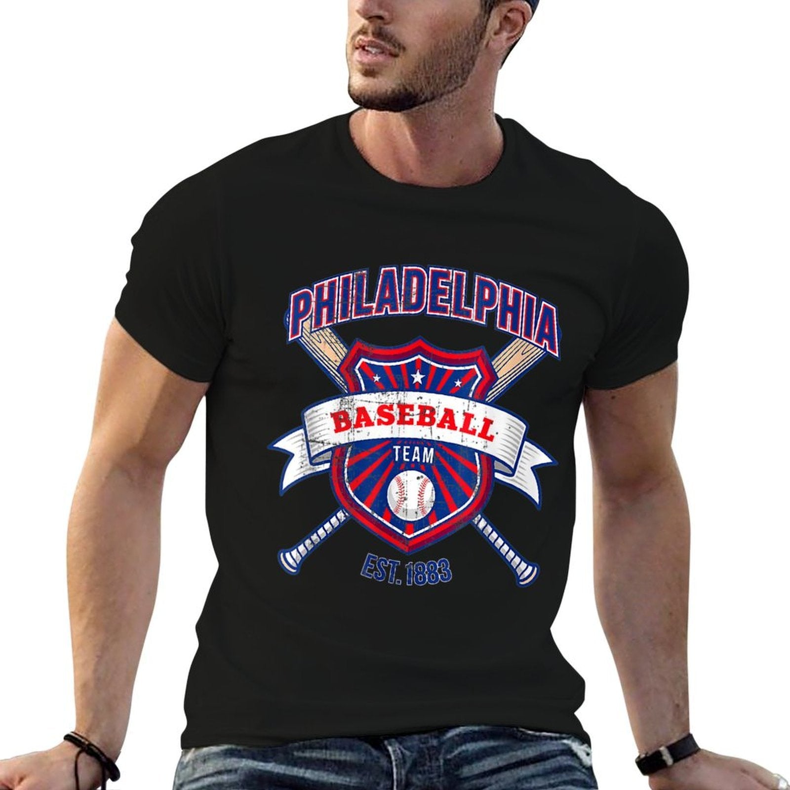 Distressed Retro Look Philly Tailgate Party Gameday Fan Gift  Stretchy T-Shirt