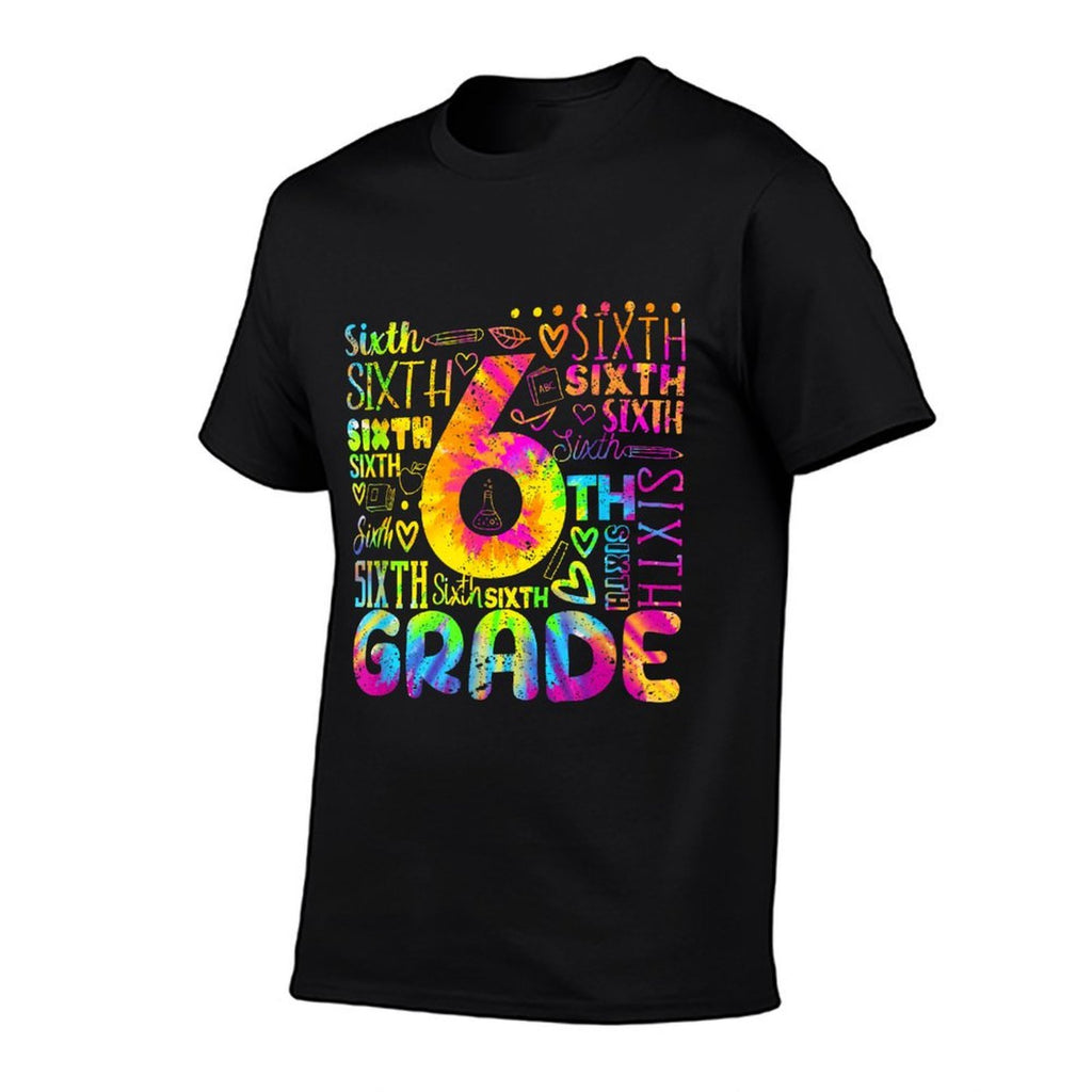 Tie Dye 6th Grade Typography Team Sixth Grade Teacher for Men Women Kids  Lightweight T-Shirt