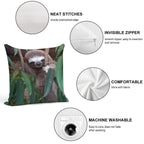 Sloth Soft Short Plush Fabric Throw Pillow