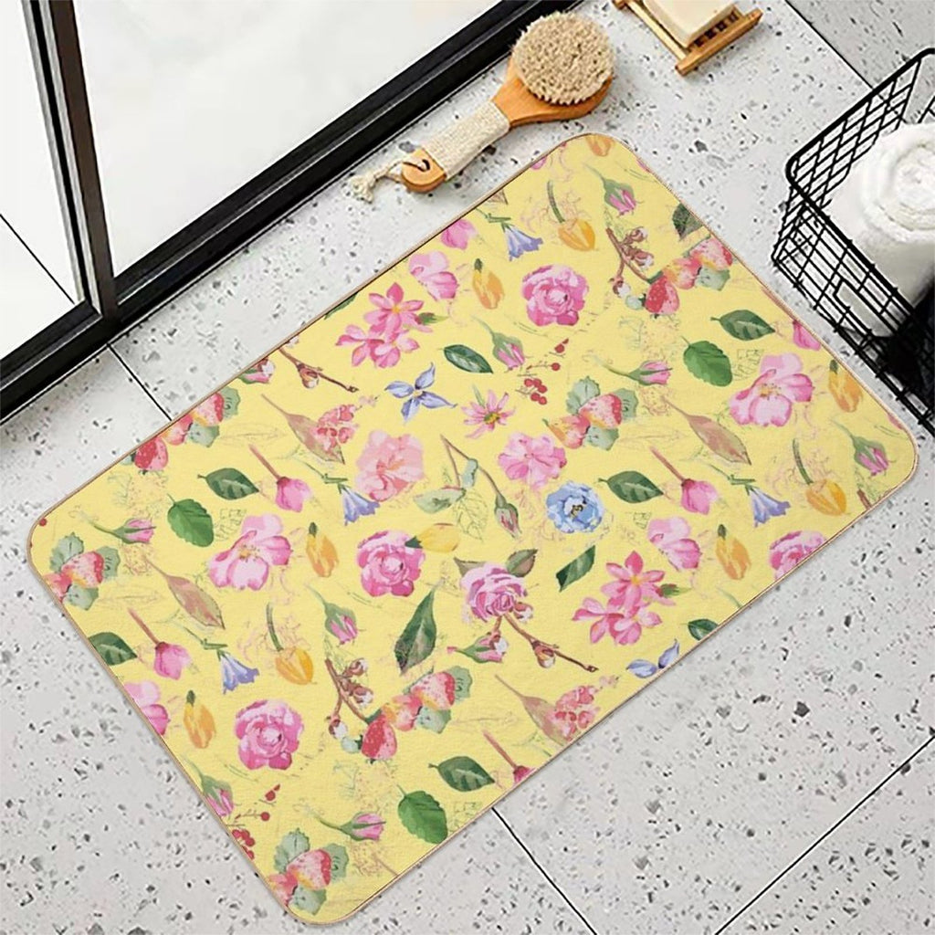 Flowers  Odorless Bath Mat