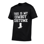 This Is My Cowboy Costume Funny Lazy Country Western  Heathered Texture T-Shirt
