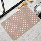 Polka Dot,dots,circles,brown,nude,beige Background  High-Traffic Bath Mat