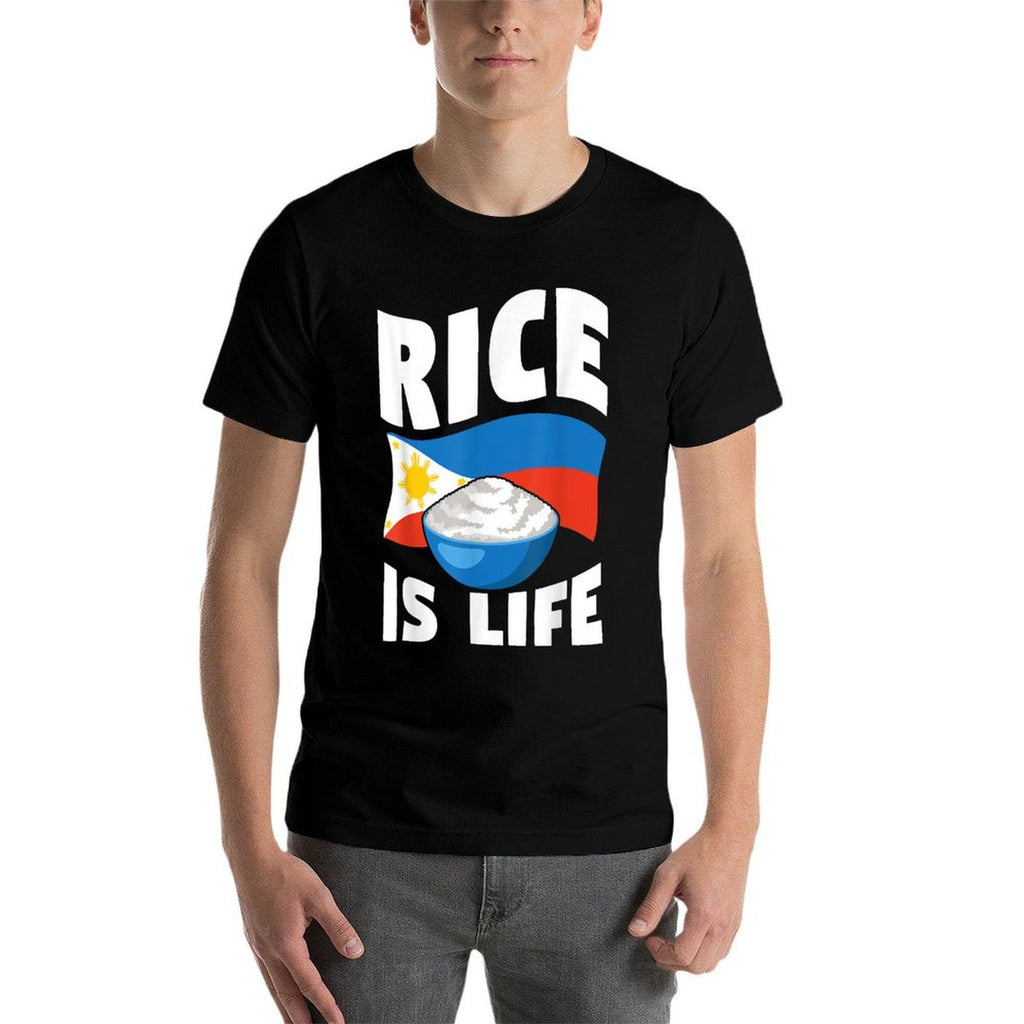 Rice Is Life Philippine Rice Lover  Oversized Silhouette T-Shirt