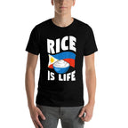 Rice Is Life Philippine Rice Lover  Oversized Silhouette T-Shirt