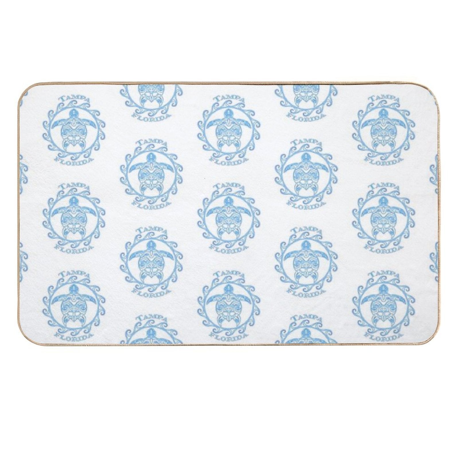 Tampa Florida Tribal Sea Turtle Summer Beach  Rapid-Drying Bath Mat