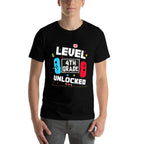 Hello 4th Grade Level Unlocked Video Game Back to School Boy  Relaxed-fit T-Shirt