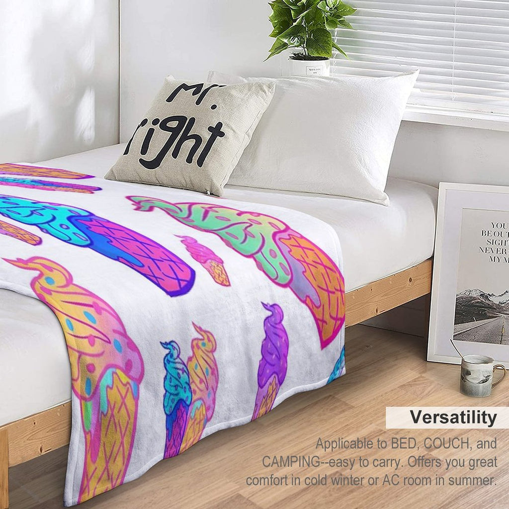 Ice Cream Cone Versatility Throw Blanket