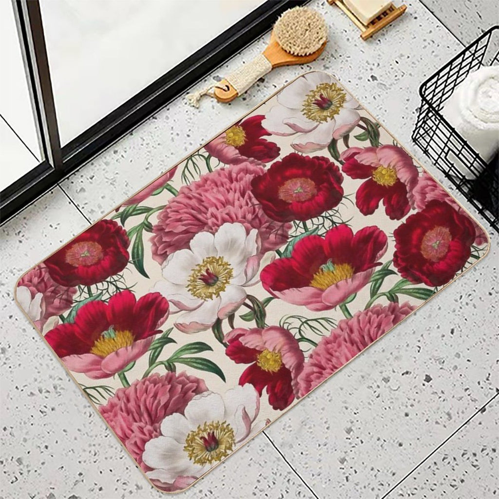 Flower Garden  Absorbent Bath Mat