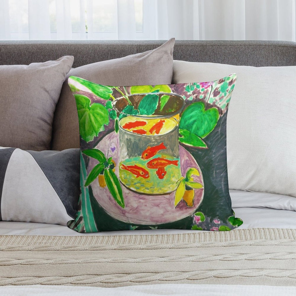 Matisse - Goldfish Soft Fade-Resistant Throw Pillow