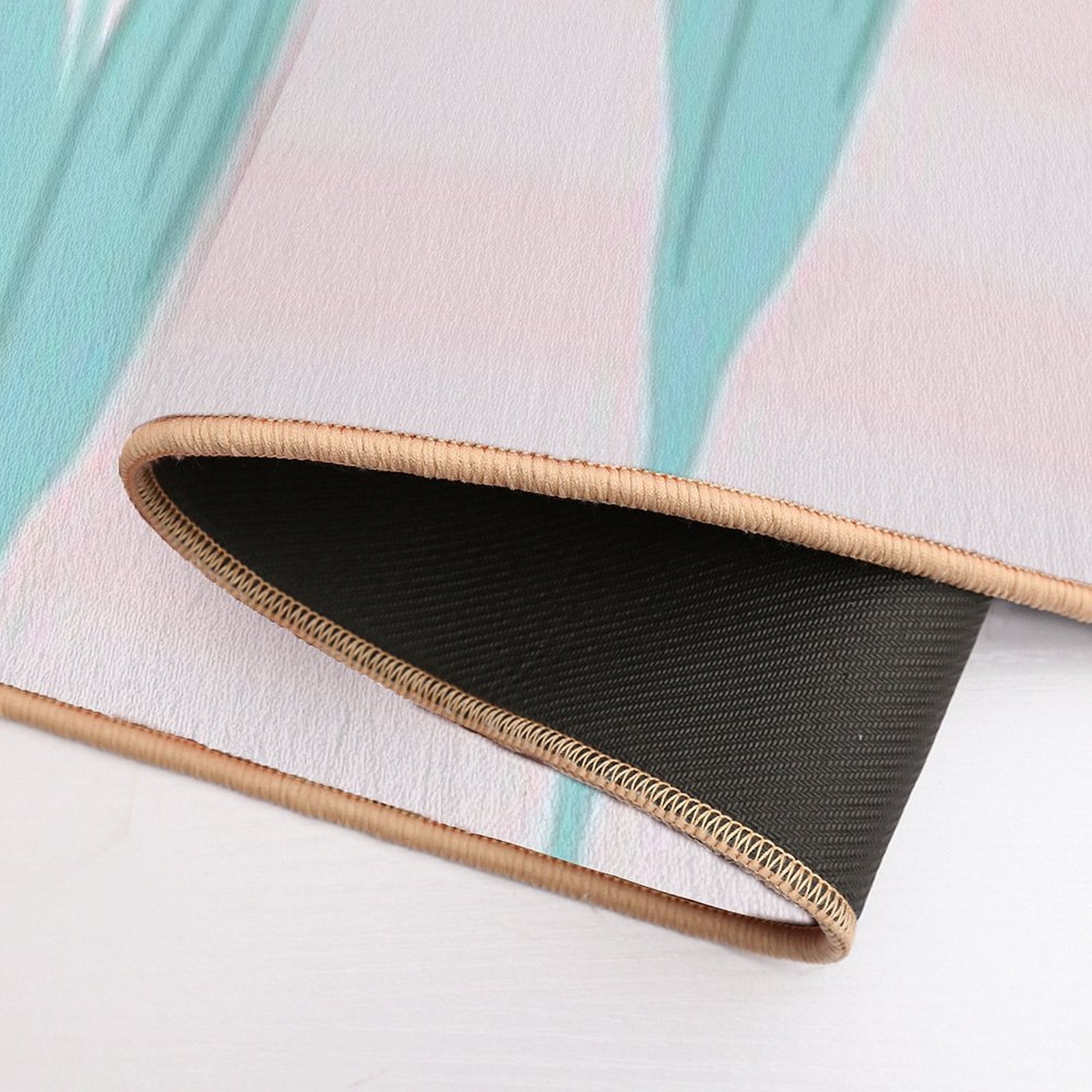 Tulips And Stripes  Rapid-Drying Bath Mat