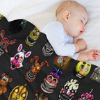 Five Nights at Freddy's - Pixel Art - Multiple Characters New Set Quick-dry Throw Blanket