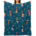 A Circus of Puffins Multi-functional Throw Blanket