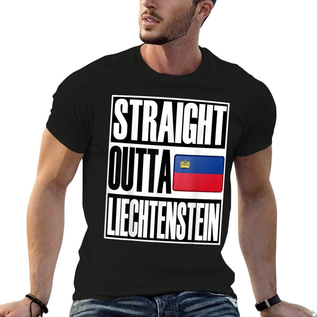 Storecastle Straight Outta Liechtenstein Funny Gift  Trendy Pattern T-Shirt