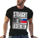 Storecastle Straight Outta Liechtenstein Funny Gift  Trendy Pattern T-Shirt
