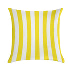 Yellow And White Deckchair Stripe Pattern Soft Luxury Feel Throw Pillow