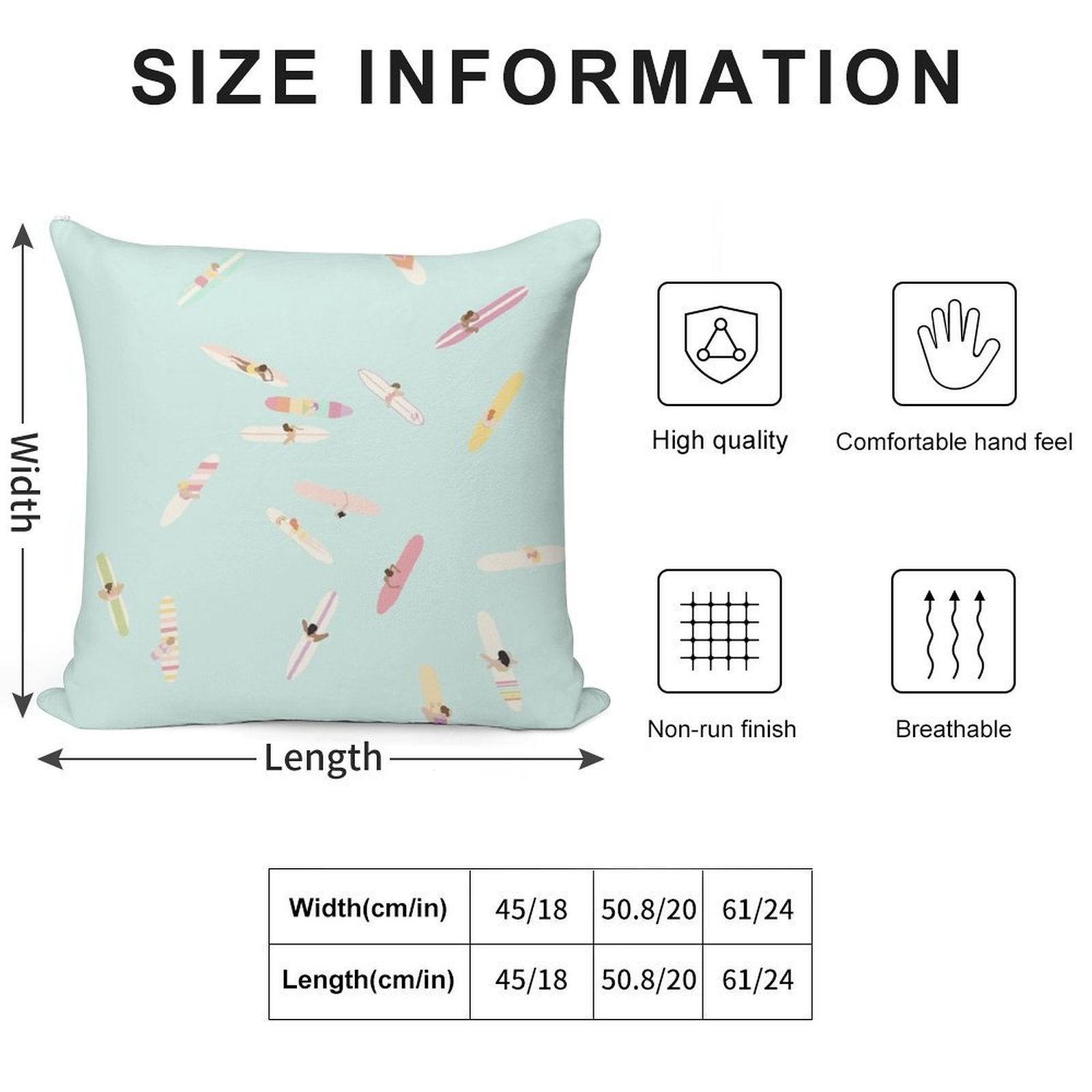 Surfs Up Ladies Soft Home Decor Throw Pillow