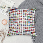 World Flags with Country Names Soft Home Decor Throw Pillow