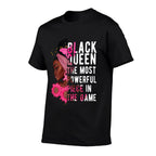 Black Queen The Most Powerful Piece In The Game Afro Women  Easy-care T-Shirt