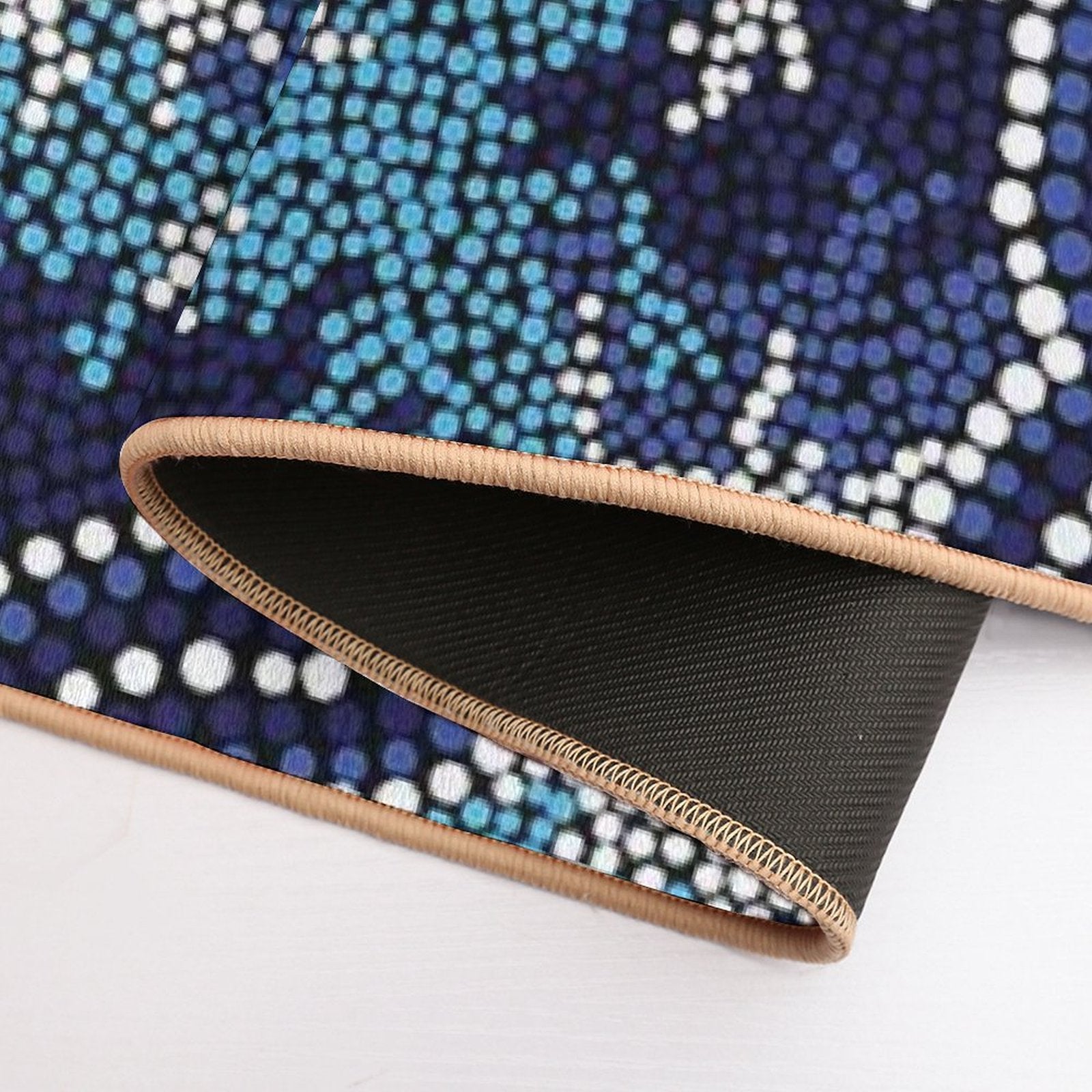 Aboriginal Art Authentic - Wetland Dreaming 2  Dirt-Trapping Bath Mat