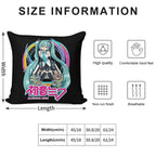Hatsune Miku Vocaloid by T-TEES Clothing Soft Luxury Feel Throw Pillow