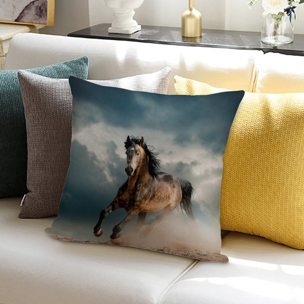 Galloping Horse Soft Style Accent Throw Pillow