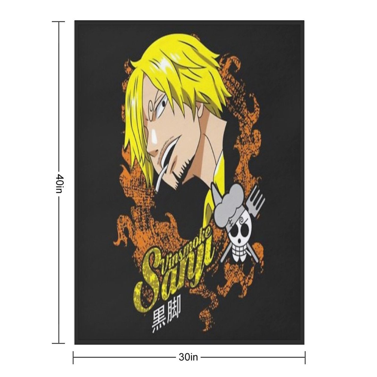 Sanji Vinsmoke Plush Throw Blanket