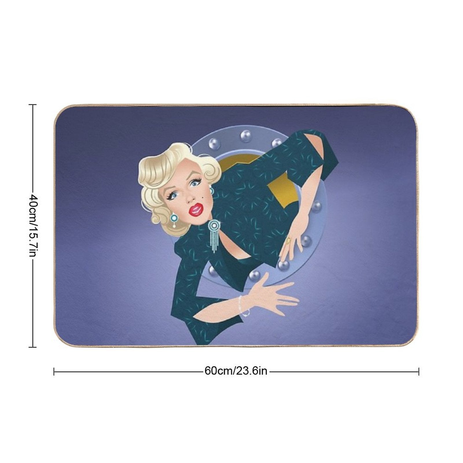Lorelei Stuck in A Porthole  Multi-Purpose Bath Mat