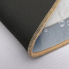 Baby Donkey And Duckling in Modern Bathtub Blue Print, Donkey Bathing, Animals in Bathtub Art by Synplus  Eco-Friendly Bath Mat