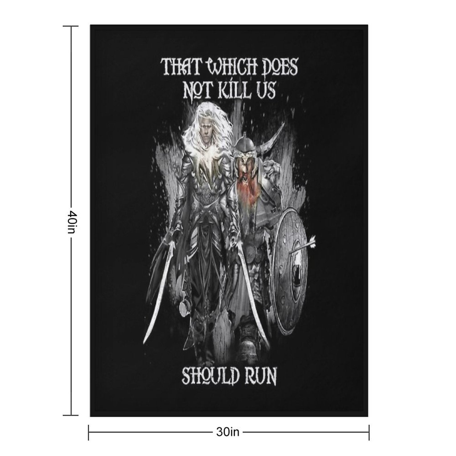 Drizzt Do'Urden And Bruenor Battlehammer Shrink-resistant Throw Blanket