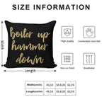 Boiler Up Hammer Down Purdue Gold Foil Soft Decorative Cover Throw Pillow