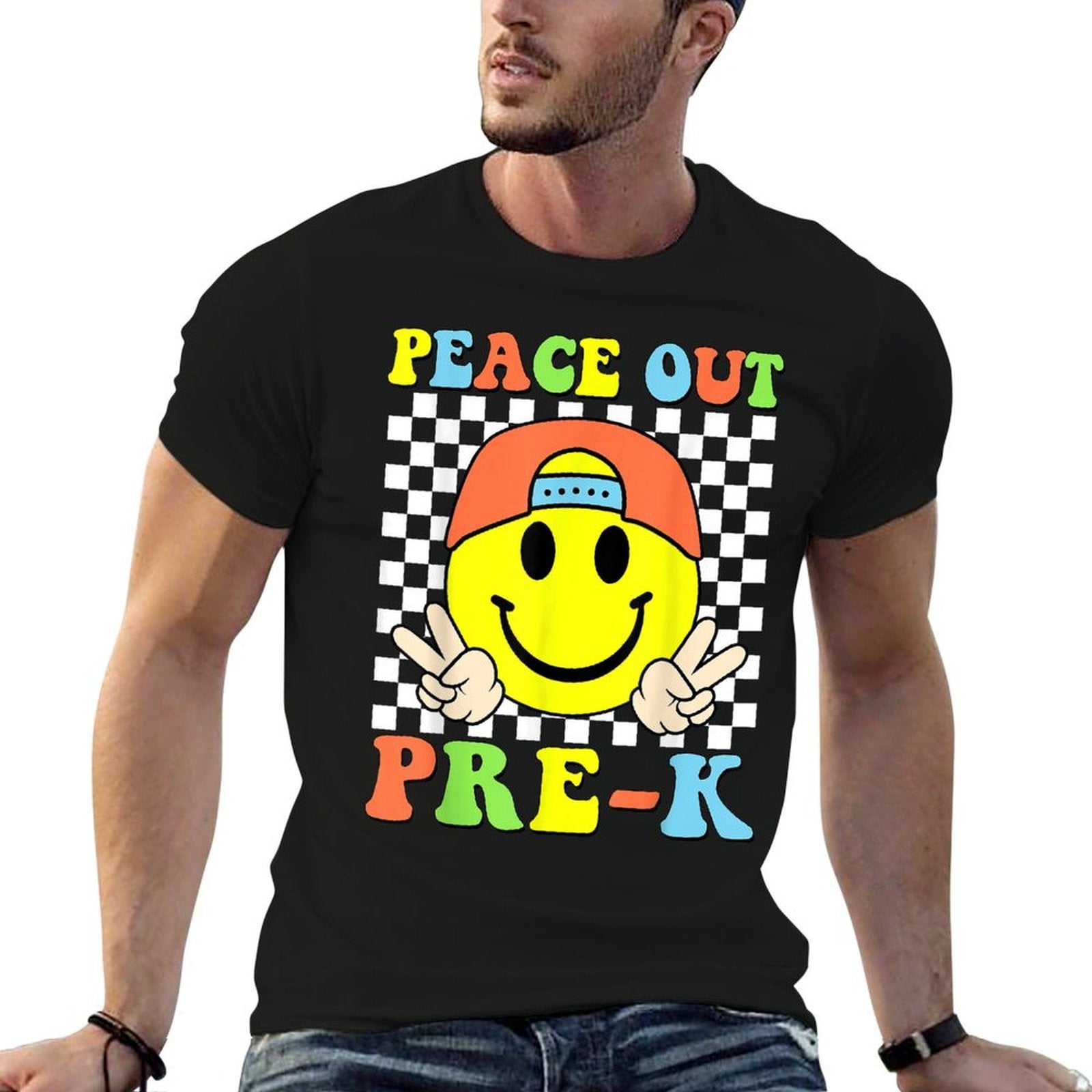 Peace Out Pre-k Boys Kid Graduation Prek Last Day Of School  Tagless Design T-Shirt