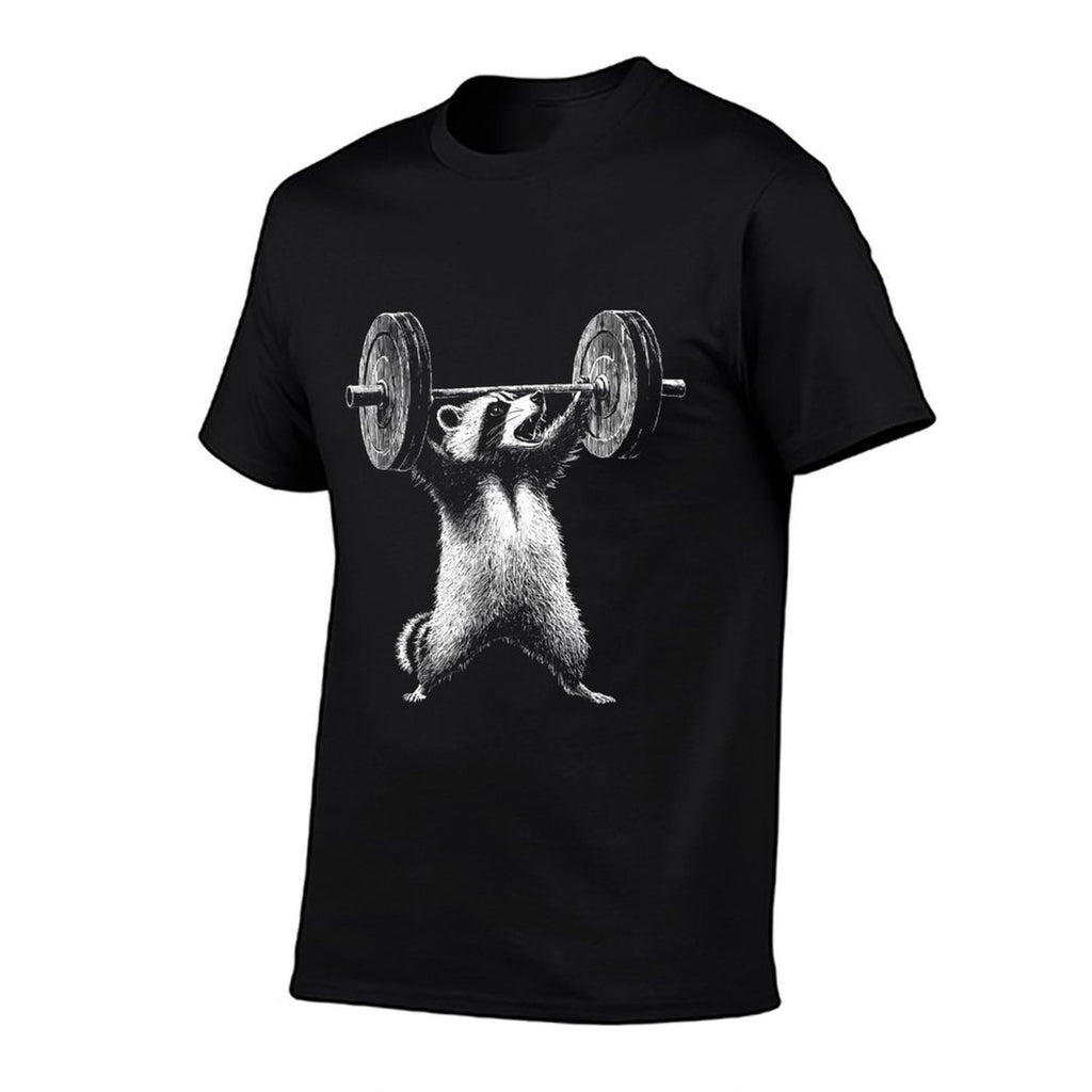 Deadlift Raccoon Gym Weight Training Comfortable T-Shirt