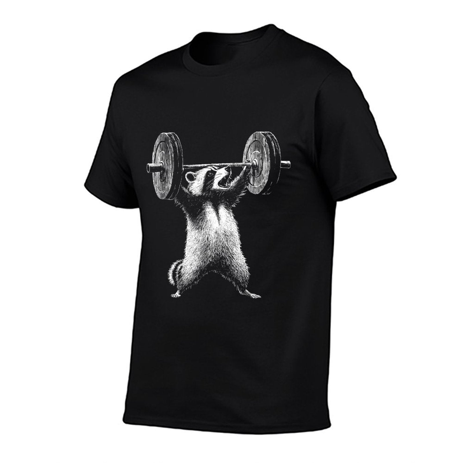 Deadlift Raccoon Gym Weight Training Comfortable T-Shirt