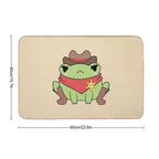 Cute Cowboy Frog  Dirt-Trapping Bath Mat