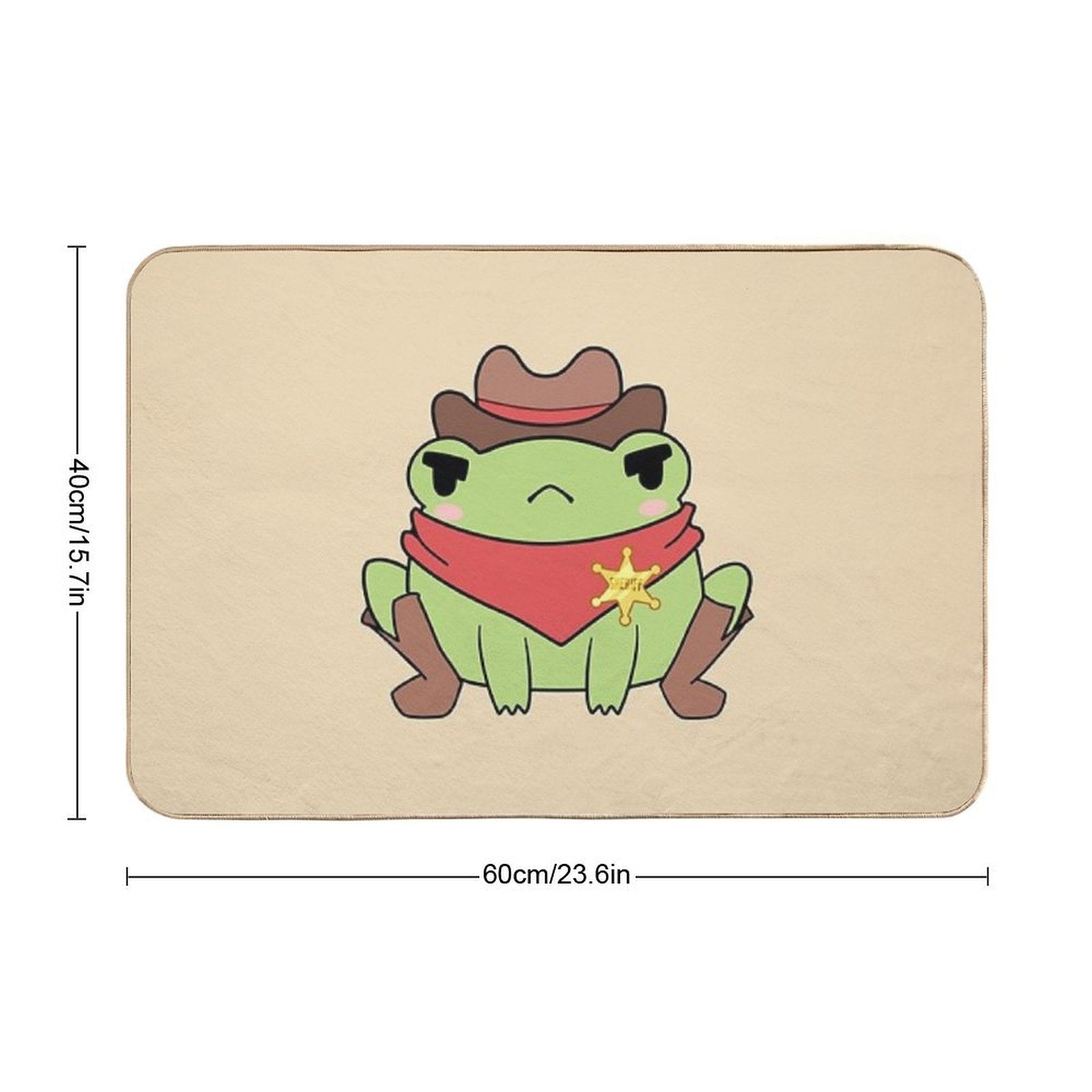 Cute Cowboy Frog Durable Bath Mat