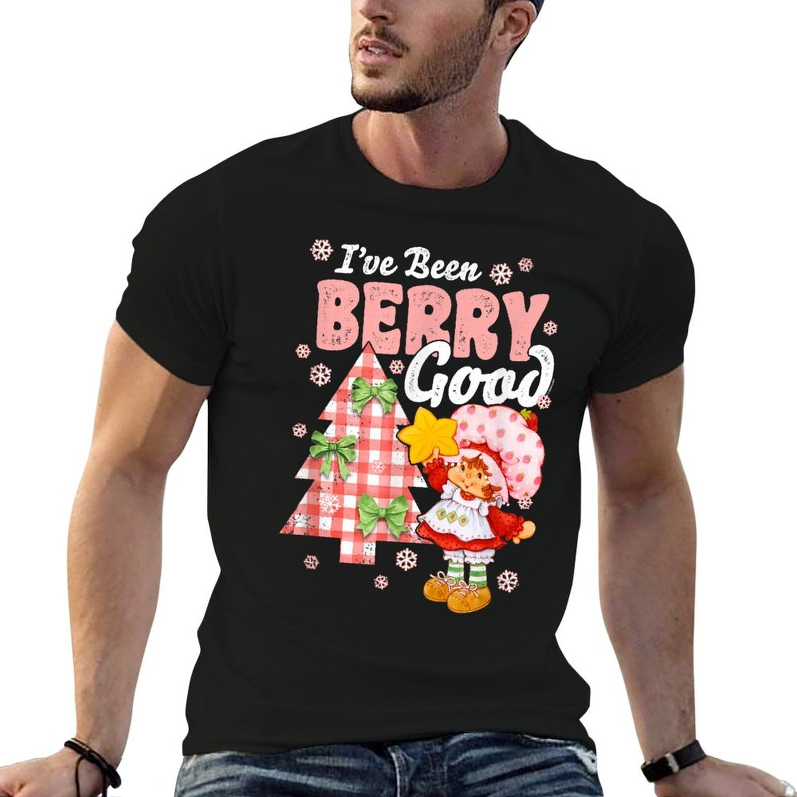Strawberry Shortcake Christmas Ive Been Berry Good  Cotton T-Shirt