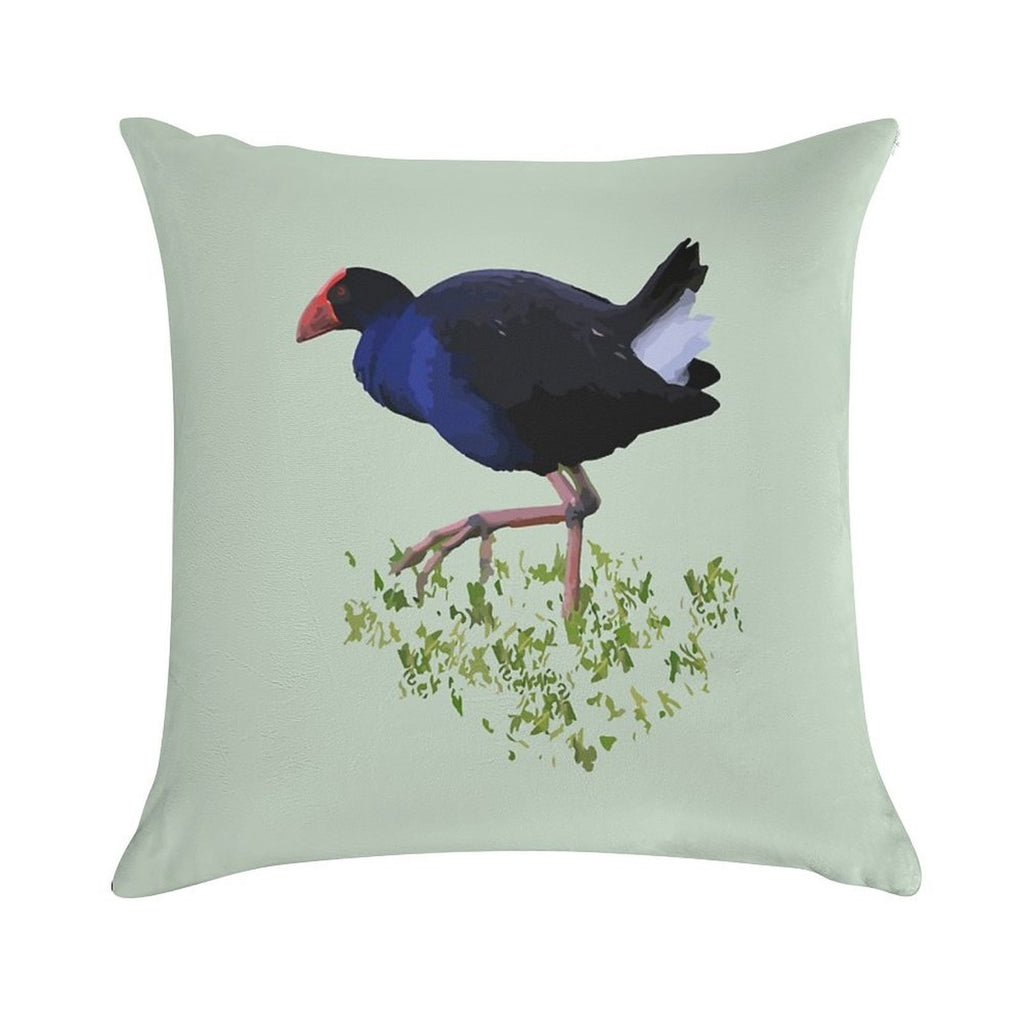 New Zealand Pukeko Soft Luxury Feel Throw Pillow