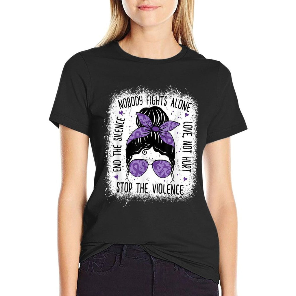 Domestic Violence Awareness Stop End Domestic Violence  Breathable T-Shirt