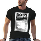 Funny Bosss Day Nutritional Facts Employee Appreciation  Summer-ready Fabric T-Shirt