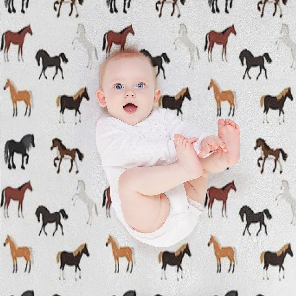 Love Of Beautiful Horses Velvety-soft Throw Blanket