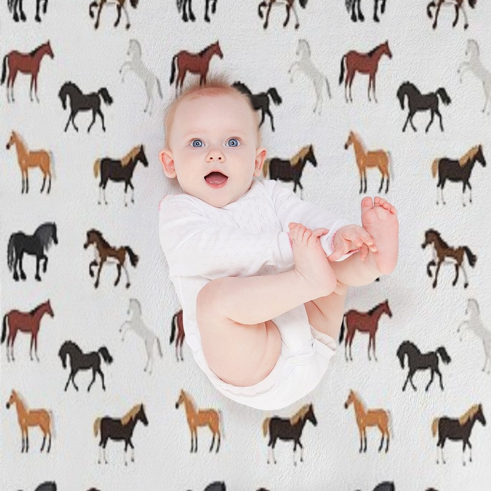 Love Of Beautiful Horses Velvety-soft Throw Blanket