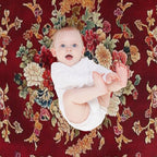 Ancient Emperor Chinese Floral Royal Carpet Multi-functional Throw Blanket